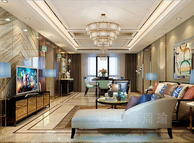 欧美特大屌世纪江尚三室两厅168平装修设计效果欣赏